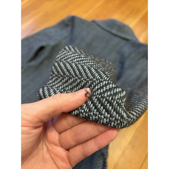 St. John Collection Knit Vintage Blue Black Herringbone Blazer Jacket Size 6 - Picture 7 of 7